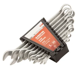 Matrix Набор ключей комбинированных, 6-22 мм, 9 шт, CrV, матовый хром 15410