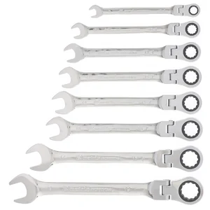 Matrix Набор ключей комбинированных, трещеточных шарнирных 8 шт 14898