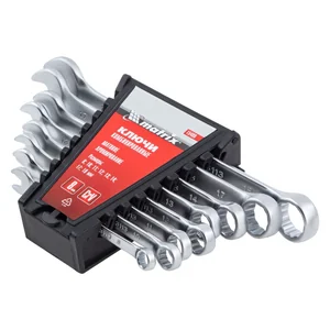 Matrix Набор ключей комбинированных, 8-19 мм, 8 шт, CrV, матовый хром 15406