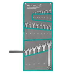 Stels Набор ключей комбинированных 6-32 мм, 22 шт, CrV, матовый хром 15423
