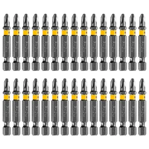 Denzel Бита PH2х50, сталь легированная S2, 30 шт., шестигранный профиль, пластиковая коробка, Е 6,3 11682