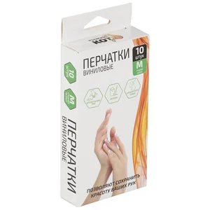 Mallony Перчатки виниловые, неопудренные, размер М, 10шт. 008341-SK