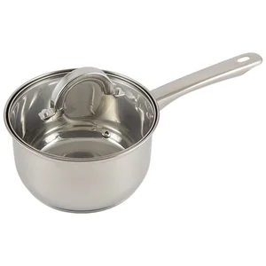 MALLONY Ковш Mediano, объем 1,9 л, диа 16 см, из нерж стали с крышкой, ручки из нерж стали, капсулир дно. 005441-SK