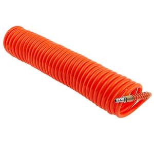 Stels Шланг спиральный воздушный 8 х 12 мм, 18 бар, с быстросъемными соединениями, 10м 57015