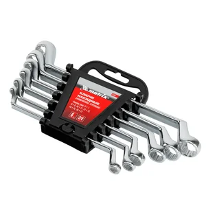 Matrix Набор ключей накидных 6 шт, 6-17 мм, CrV, Elliptical, зеркальное хромирование 15336