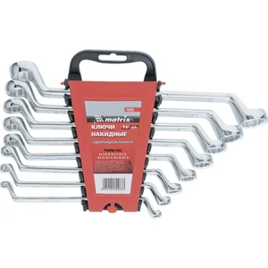 Matrix Набор ключей накидных, 6-22 мм, CR-V, 8 шт, полированный хром 15332