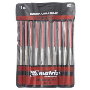 Matrix Набор надфилей алмазных 140 х 70 х 3 мм, 10 шт 15835