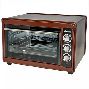 DELTA Духовка электрическая 1300 Вт, 37 л D-0123 коричневая