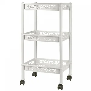 Delta Этажерка Keeplex Light на колесиках трехсекционная малая прямоугольная 37×29×11 см KL282612048 белое облако