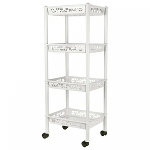 Delta Этажерка Keeplex Light на колесиках четырехсекционная малая прямоугольная 37х29х13,5 см KL282712048 белое облако