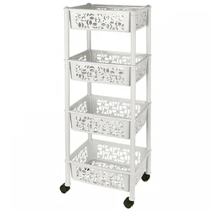 Delta Этажерка Keeplex Light на колесиках четырехсекционная прямоугольная 37х29х19 см KL282912048 белое облако