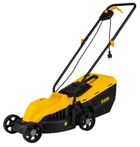 Denzel Газонокосилка электрическая GM-1100, 1100 Вт, шир. 32 см, 3 уров., травосб. 30 л 96626