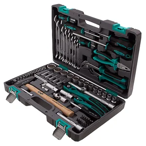 Stels Набор инструментов, 1/2, 1/4, CrV, 12 гранные головки, пластиковый кейс, 76 предметов 14116