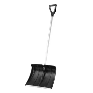 Сибртех Лопата для уборки снега пластиковая, 470х350х1340 мм, алюминиевый черенок, Россия, 61662