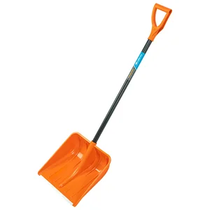 Сибртех Лопата для уборки снега пластиковая, 400х405х1380 мм, стальной черенок, усиленная// 61666