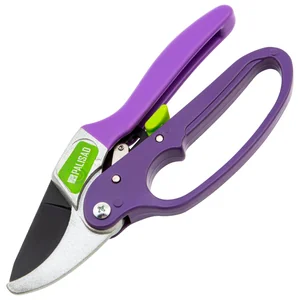 Palisad Секатор прямого реза, 200 мм, храповой механизм, металлические обрезиненные рукоятки, 60488