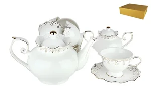 КОРАЛЛ Набор чайный 14пр. Клеопатра JDY6000-14P-G