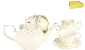 КОРАЛЛ Набор чайный 14пр. Клеопатра JDY6000-14P-BG