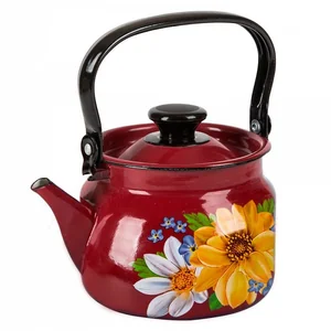 КМК Эмалированный чайник 2,0л. 42715 103/6 красный
