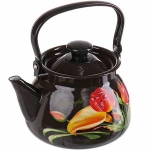 КМК Эмалированный чайник 3,5л. 42104 132/6 коричневый