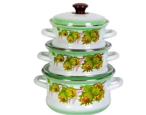 КМК Набор кастрюль (6пр.) Орешек 1 белый