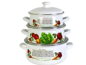 КМК Набор кастрюль (6пр.) Поварской 1 белый