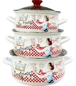 КМК Набор кастрюль (6пр.) Десерт Экстра белый