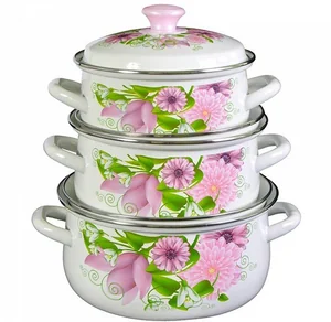 КМК Набор кастрюль (6пр.) Весна 1 белый