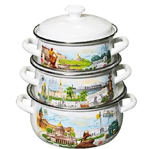 КМК Набор кастрюль (6пр.) Белые ночи 1 белый