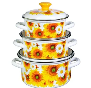 КМК Набор кастрюль (6пр.) Солнечная долина 1 белый