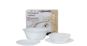 КОРАЛЛ Набор столовый 19пр Blanche H06208