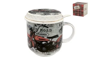 КОРАЛЛ Кружка для заваривания 325мл. Трасса 66. Мотоцикл FY20186005