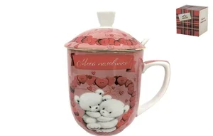 КОРАЛЛ Кружка для заваривания 300мл. Моей половинке FY20186001