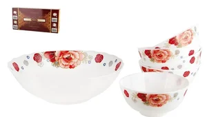 КОРАЛЛ Набор салатников 7пр. Цветочный бордюр JL9907B