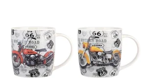 КОРАЛЛ Кружка 350мл. Трасса 66. Мотоцикл LJ1802-2