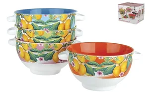 КОРАЛЛ Набор бульонниц Лимоны 4пр. ST1298/D1681