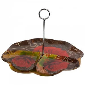 DELTA Менажница Роза Бордо 000404-ST