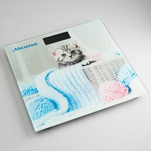 АКСИНЬЯ Весы напольные электронные Забавный котенок КС 6002