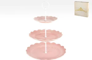 КОРАЛЛ Фруктовница Кружево розовое LS-010P