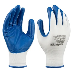 Сибртех Перчатки полиэфирные с синим нитрильным покрытием, размер 9, 13 класс вязки// 678625