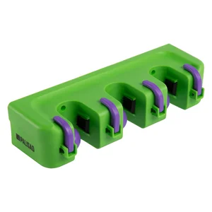 Palisad Пластиковый настенный держатель для садово - огородного инструмента, 3 ячейки, 4 крюка, 68301