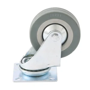 Сибртех Колесо поворотное D 75 мм, крепление платформенное 68714