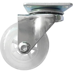 Сибртех Колесо ПУ прозрачное поворотное d-50 мм, крепление платформенное 68732