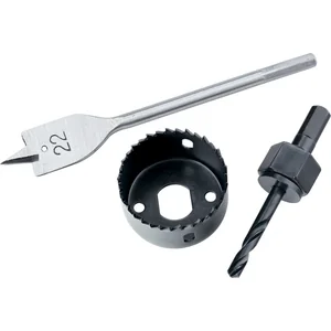 Matrix Набор для установки врезных замков, 22 мм х 54 мм, перовое сверло, кольцевая пила 70494