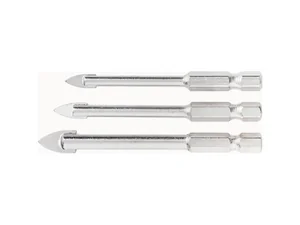 Matrix Набор сверл по керамической плитке, 5-6-8 мм, шестигранный хвостовик 72825