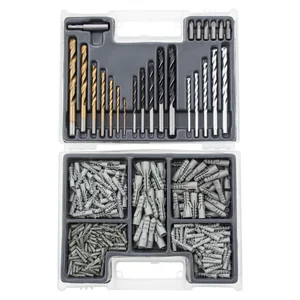 Matrix Набор сверл комбинированный: бетон 4-10 мм, металл 2-10 мм, дерево 4-10 мм, дюбеля, 300 предметов 72577