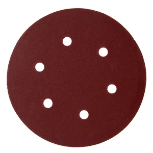 Matrix Круг абразивный на ворсовой подложке под "липучку", перфорированный, P 150, 150 мм, 5 шт 73842