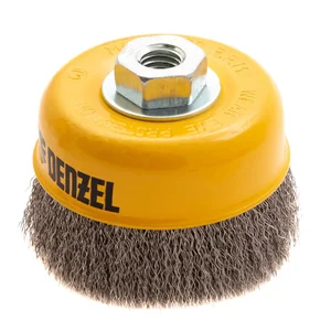 Denzel Щетка для УШМ, 100 мм, "Чашка", витая нержавеющая проволока 0.3 мм, М14 746053