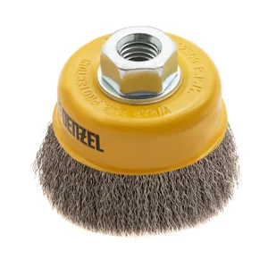 Denzel Щетка для УШМ, 75 мм, "Чашка", витая нержавеющая проволока 0.3 мм, М14 746043