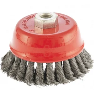 Matrix Щетка для УШМ, 75 мм, М14, "чашка", крученая проволока 0.8 мм 74622